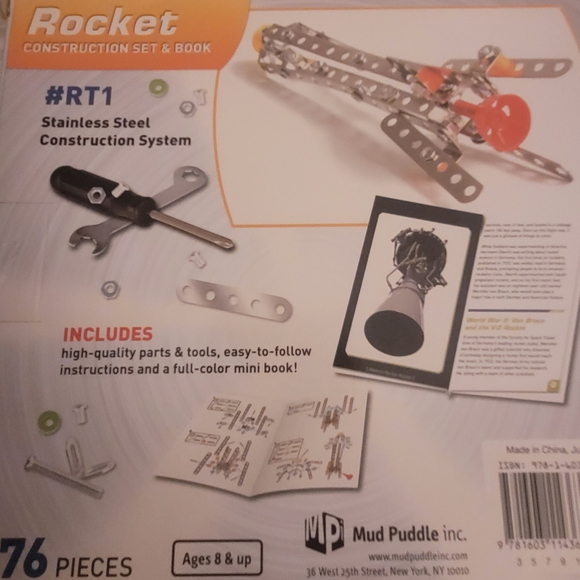 Rocket Construction Set & Book with 76 Pieces - Picture 2 of 2